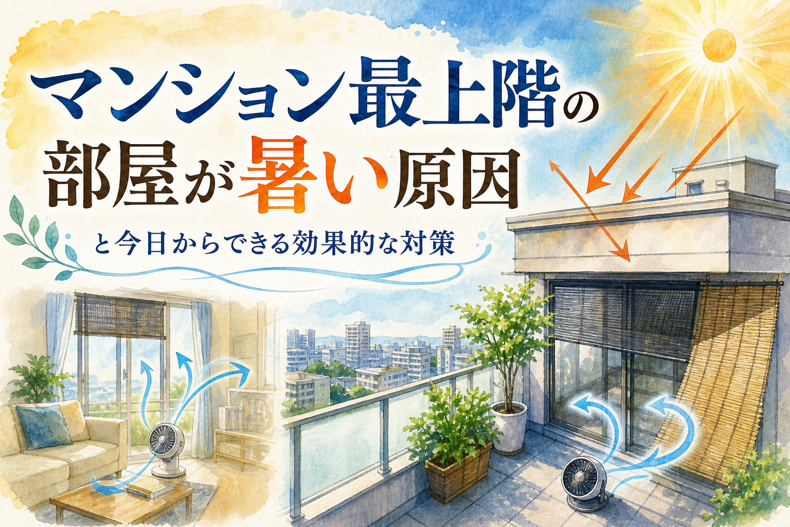 マンション最上階の部屋が暑い原因と今日からできる効果的な対策