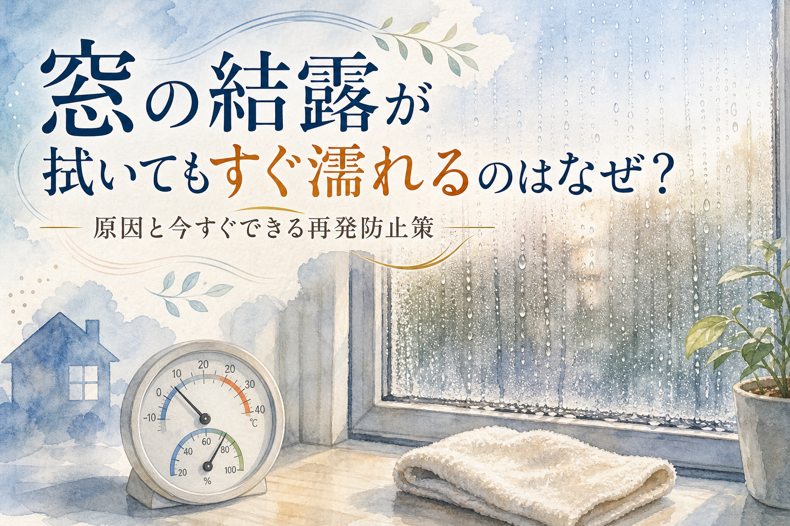 窓の結露が拭いてもすぐ濡れるのはなぜ?原因と今すぐできる再発防止策