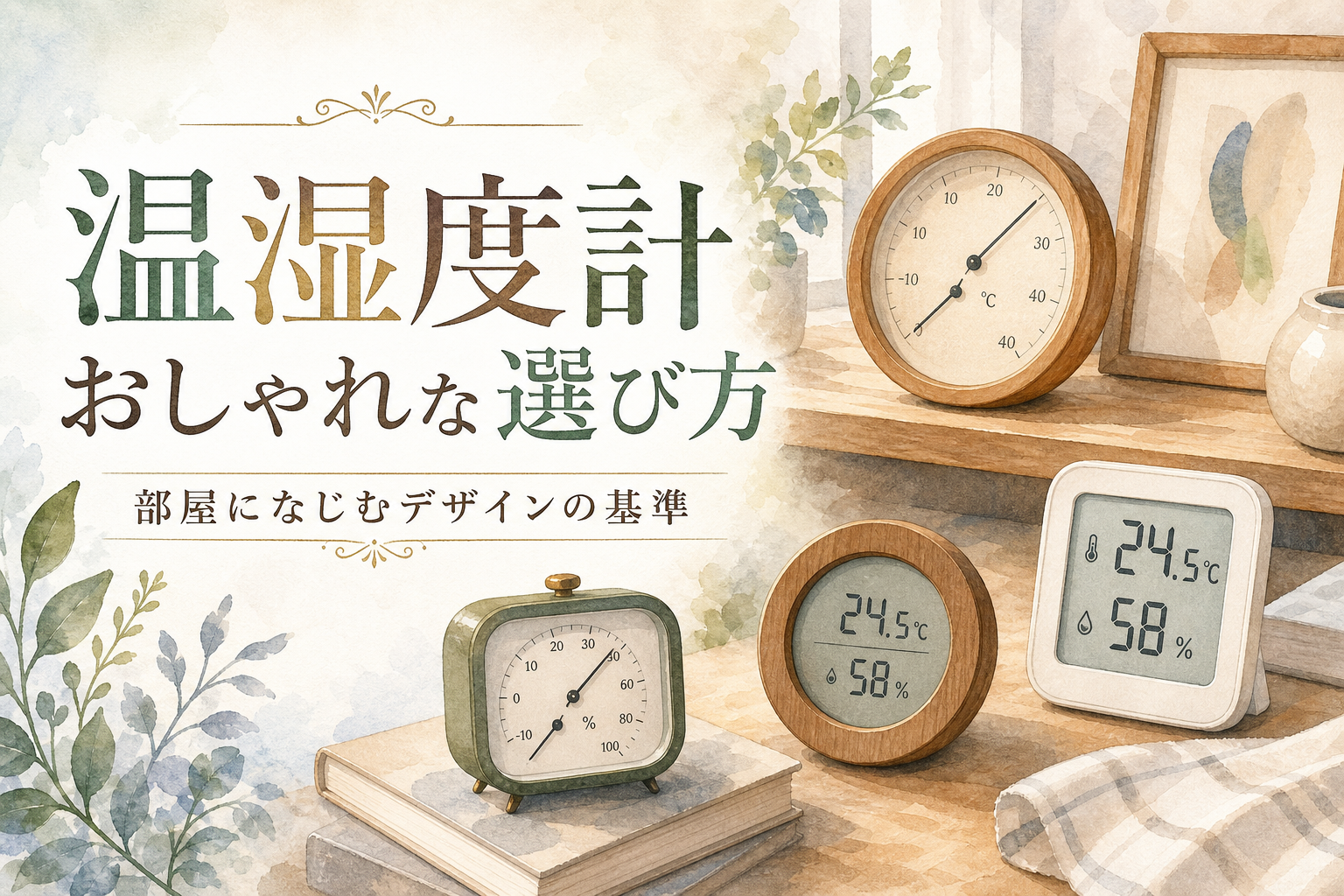 温湿度計 おしゃれな選び方｜部屋になじむデザインの基準