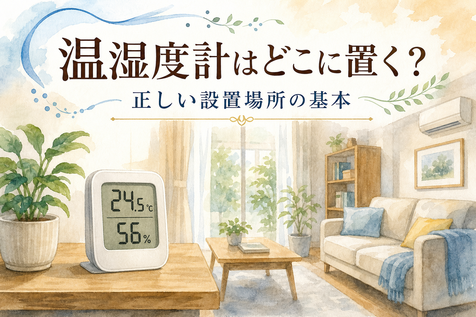 温湿度計はどこに置く?正しい設置場所の基本