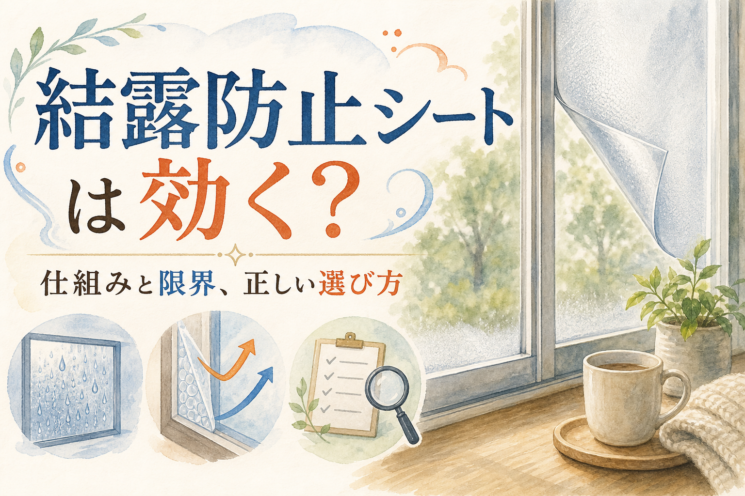 結露防止シートは効く?仕組みと限界、正しい選び方