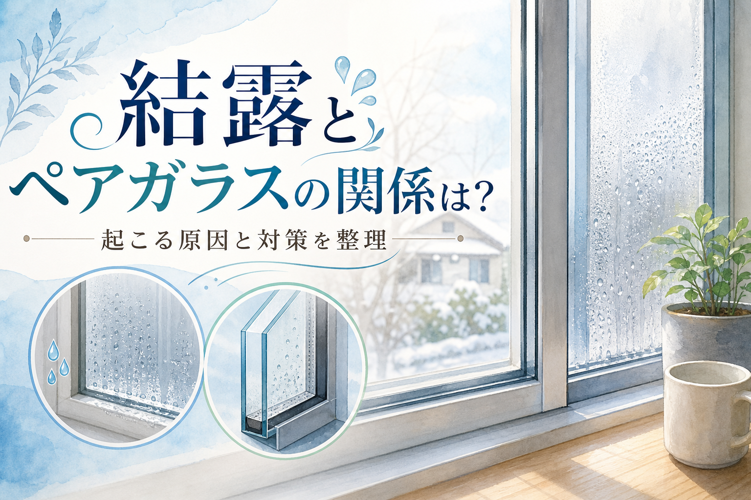 結露とペアガラスの関係は？起こる原因と対策を整理