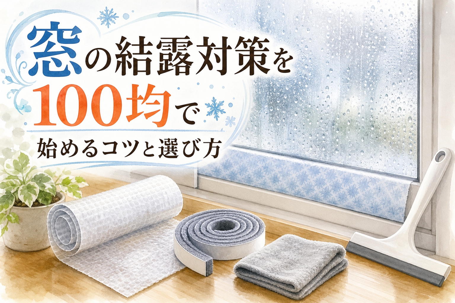 窓の結露対策を100均で始めるコツと選び方
