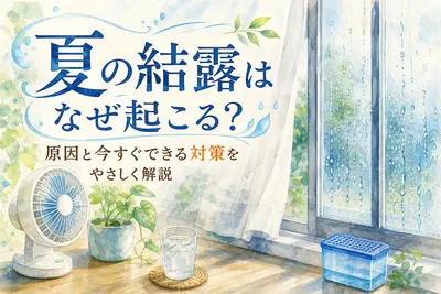 夏の結露はなぜ起こる？原因と今すぐできる対策をやさしく解説