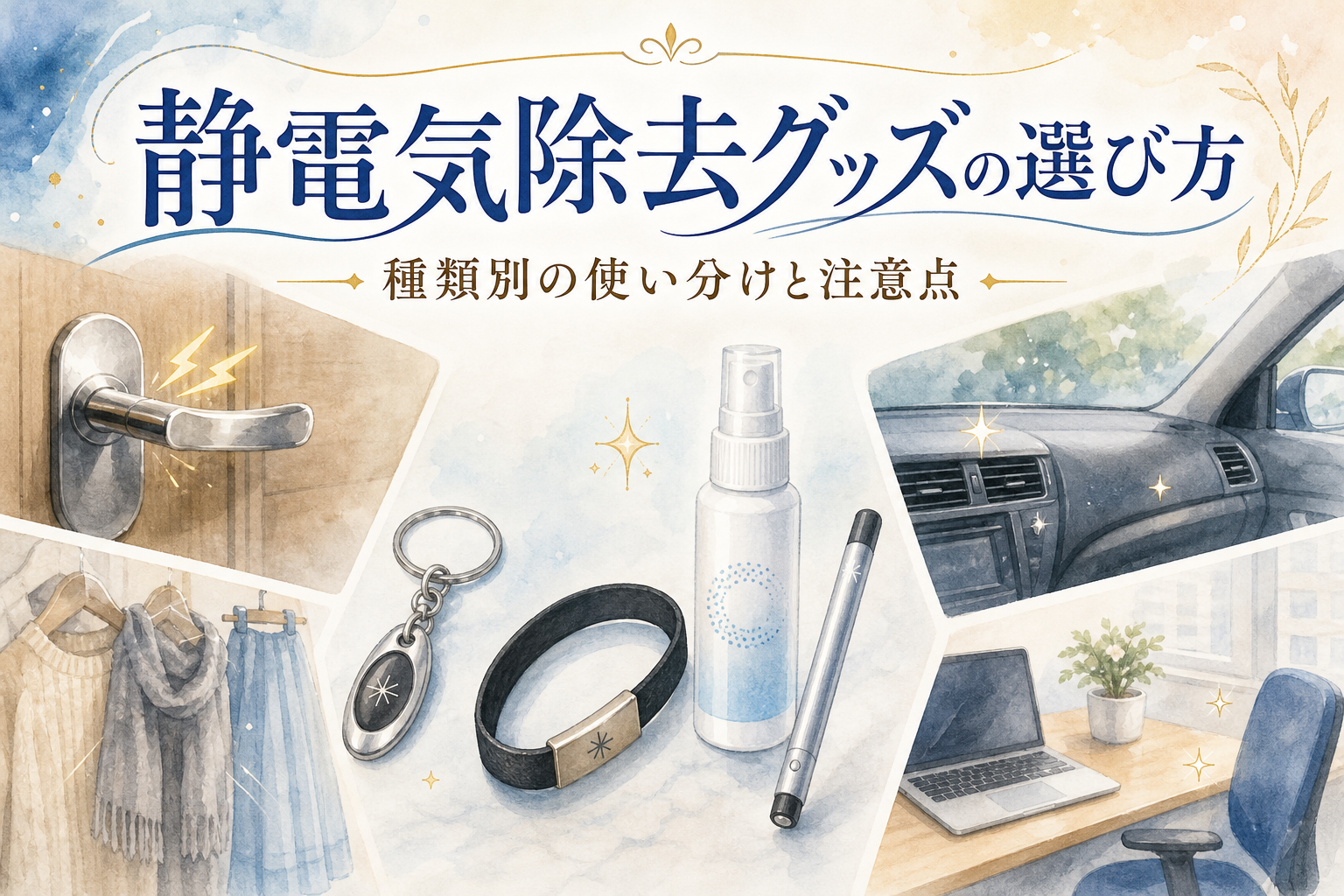 静電気除去グッズの選び方｜種類別の使い分けと注意点