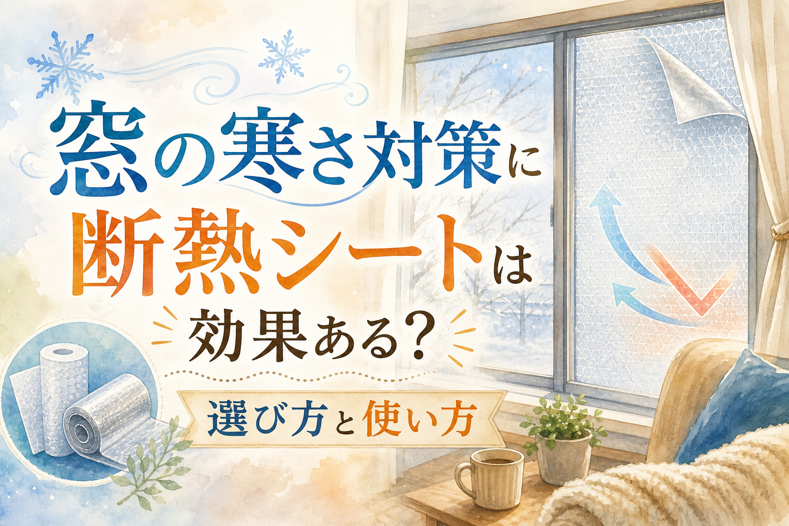 窓の寒さ対策に断熱シートは効果ある？選び方と使い方