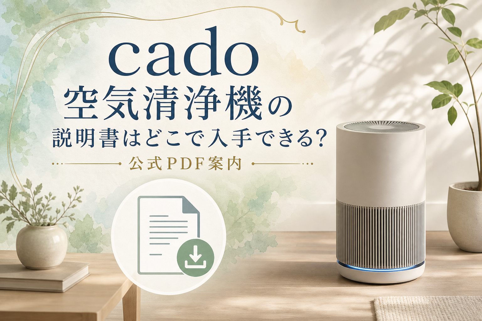 cado 空気清浄機の説明書はどこで入手できる？公式PDF案内