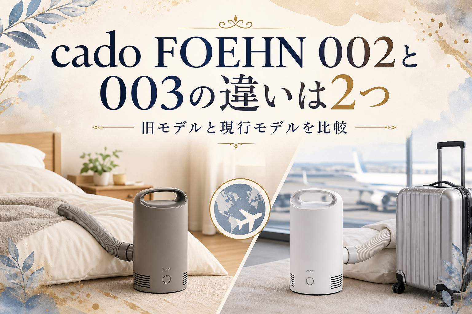 cado FOEHN 002と003の違いは2つ|旧モデルと現行モデルを比較