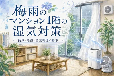梅雨のマンション1階の湿気対策｜換気・除湿・空気循環の基本